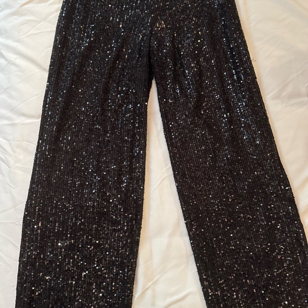 Black Sequin Pants